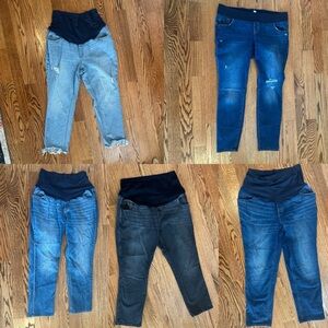 Old Navy Maternity Jeans Bundle - Blue and Black